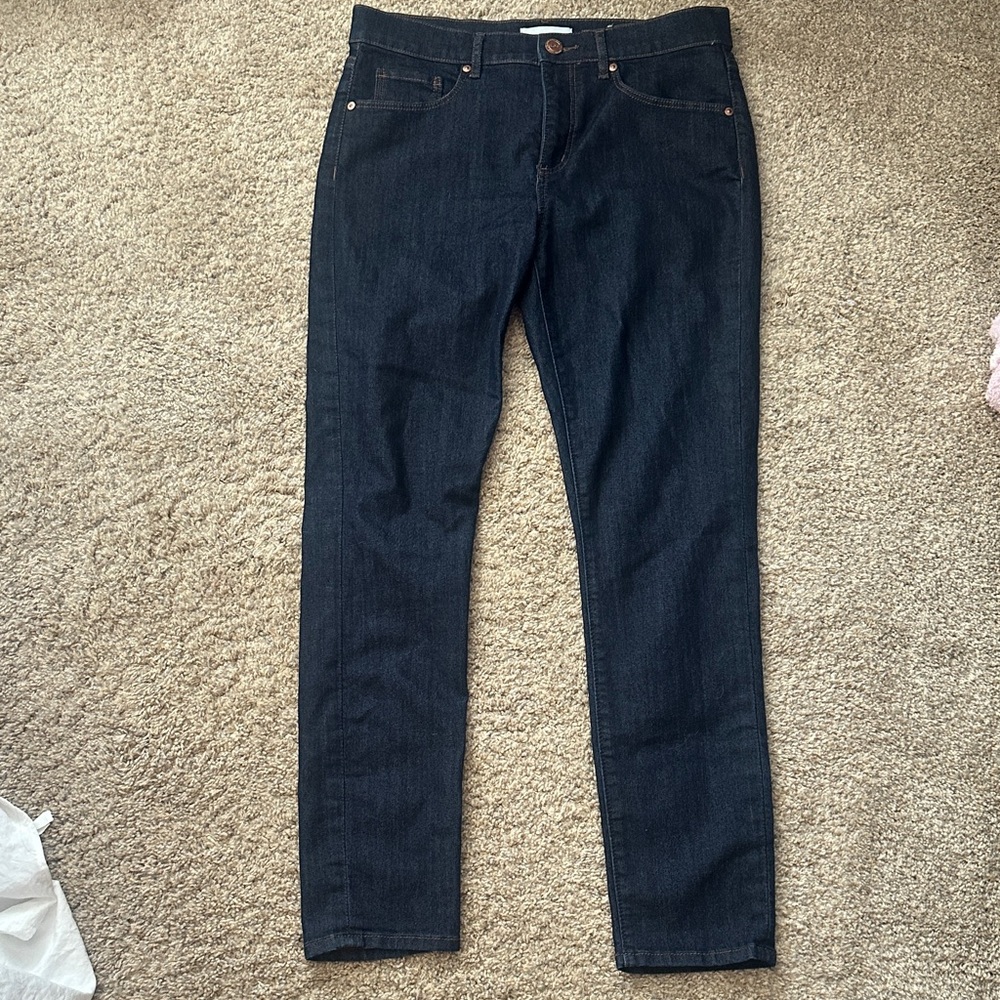 LOFT Modern Skinny jeans Dark ink rinse size 6